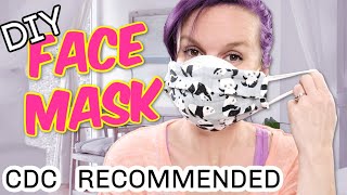 DIY Face Mask 4 Layers with Filter Pocket & Nose Wire