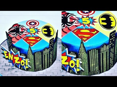 Cake decorating tutorials | how to make a SUPERHERO BIRTHDAY CAKE | Sugarella Sweets