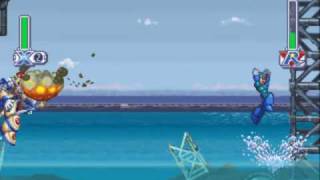 Megaman X4 - Boss 4 - Jet Stingray (No Damage, No Charge, Buster Only)