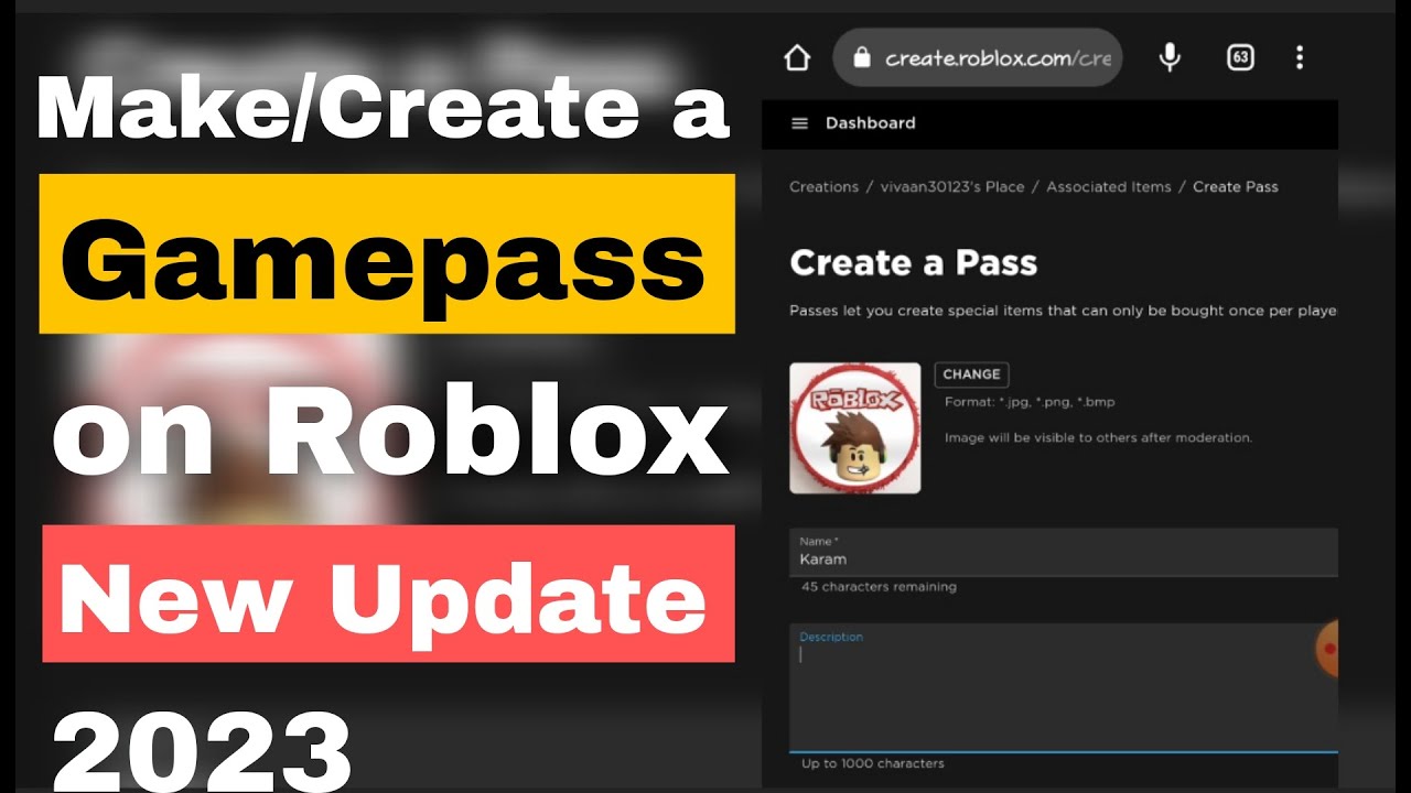 COMO CRIAR GAMEPASS NO ROBLOX 