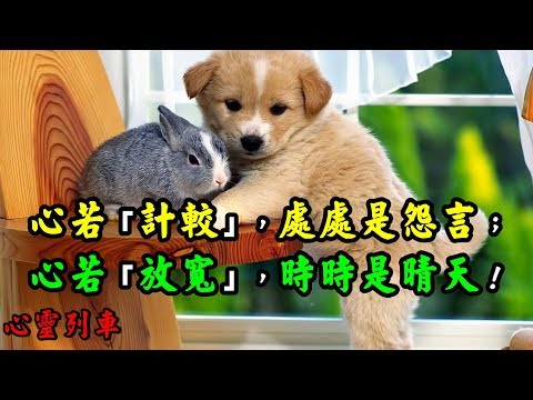 【心靈列車 】 心若「計較」，處處是怨言；心若「放寬」，時時是晴天：患難見真情，好朋友是彼此理解、包容、欣賞的。只有在你最落魄時，才會知道誰是為你擔心的笨蛋；