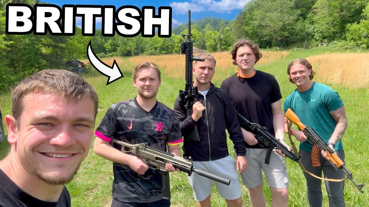 Teaching My British Friends How to Shoot Guns...
