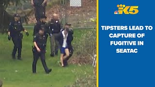 Tips lead to arrest of fugitive in Seatac