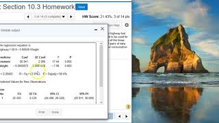 Finding the linear correlation coefficient from a Minitab display