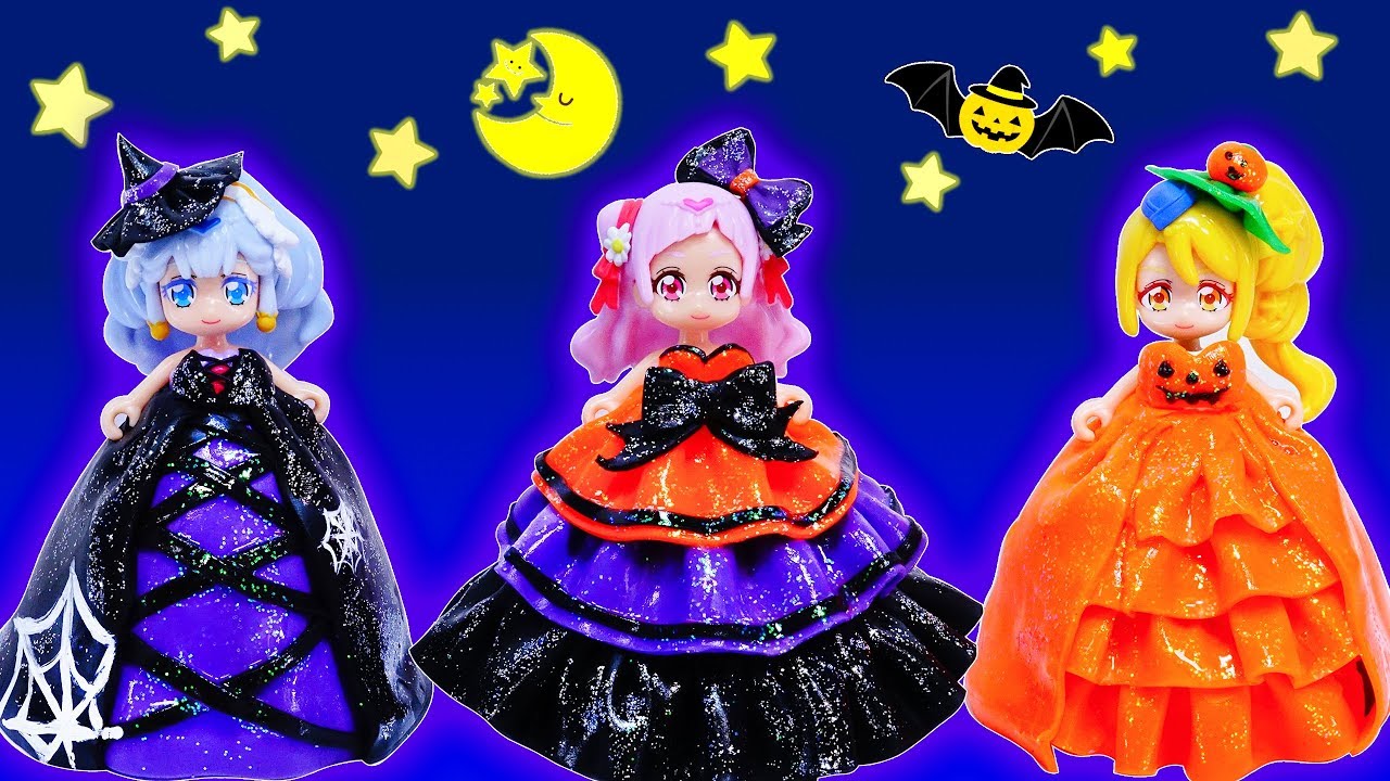Licca-chan HUGtto Precure❤Halloween dress handmade with clay