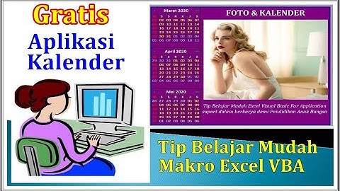 APLIKASI KAENDER GRATIS MS EXCEL MACRO VBA