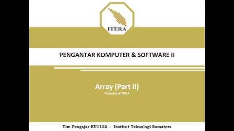 Pertemuan 13 Array   Part 2