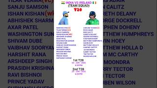 India vs Ireland squad 2026