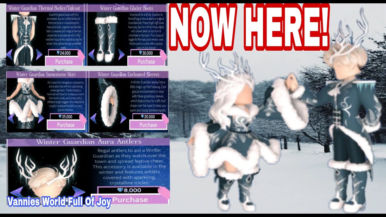 New Winter Guardian Set Is Out Now In Royale High Vannies World Full Of Joy Youtube