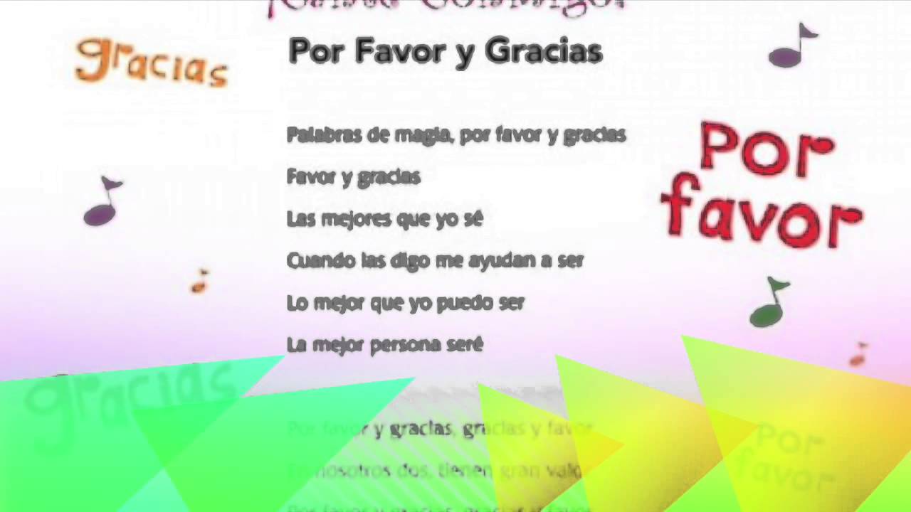 Por Favor y Gracias Cancion Preschool Fun Learning Music - YouTube