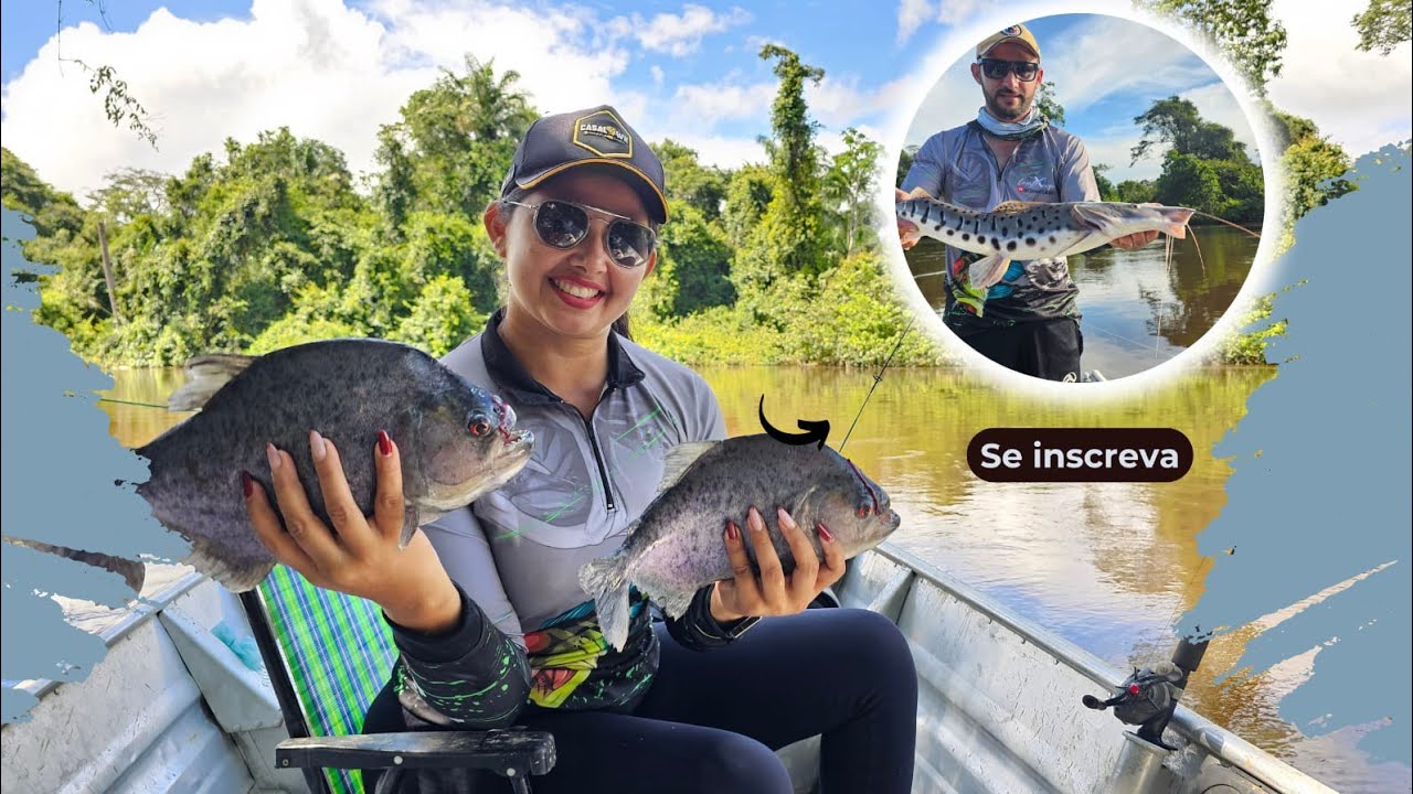 Dessa vez esse rio nos surpreendeu, pegamos as piranhas gigantes.