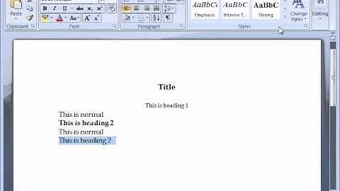 Word 2007  |  Formatting Text With the Style Gallery
