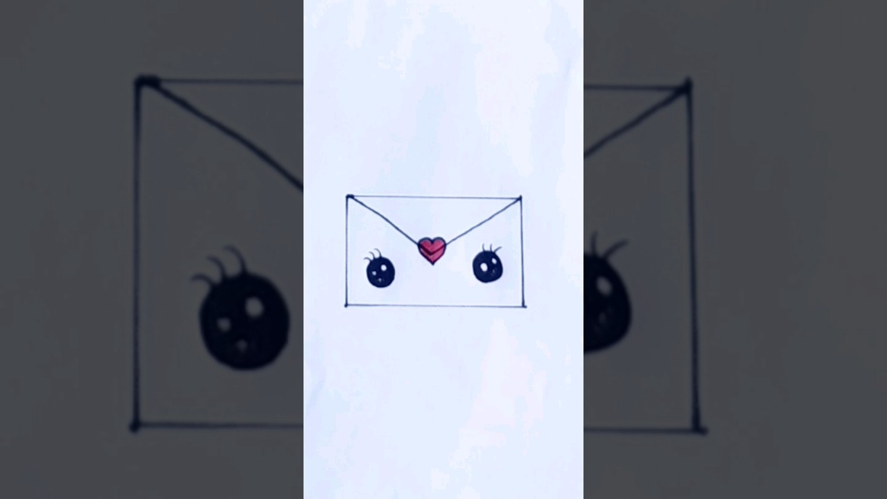 Cute Envelope Drawing | Easy drawing for kids | Step by step | 