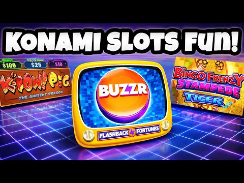 Konami Slots at the Peppermill Casino! K'Pow Pig, Buzzr and Bingo Stampede Frenzy Tiger!