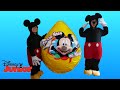 GIANT EGG SURPRISE OPENING Mickey Mouse Clubhouse Minnie Toys Disney Junior Videos Super Giant Egg