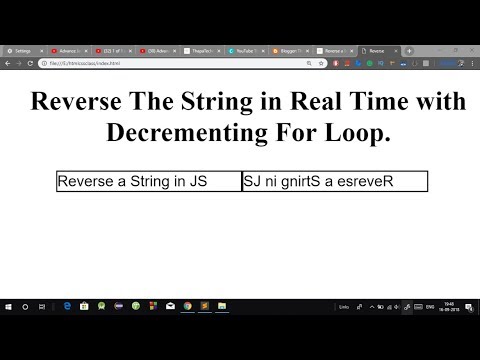 Javascript reverse a string