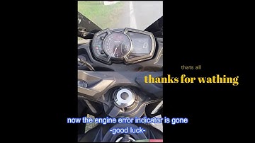 How to clear engine error code | 2017 ninja 650