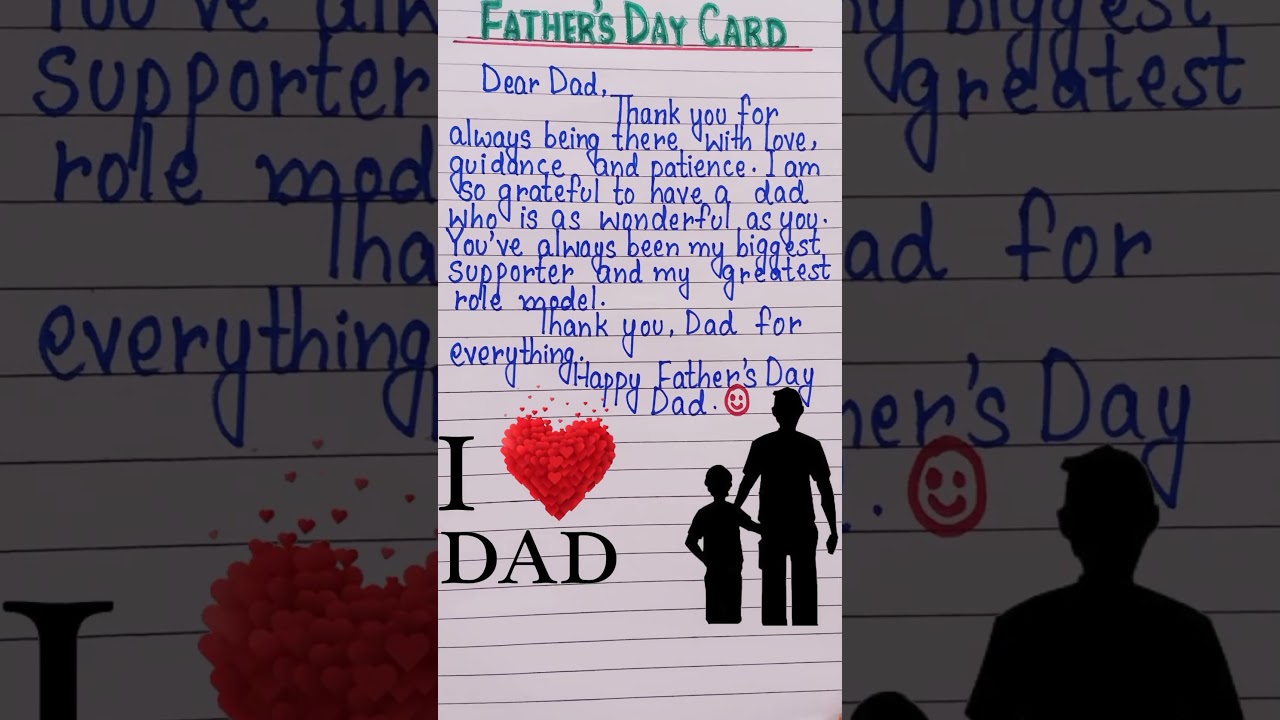 Father's Day Card Writing | Message for Father's Day | Happy Father's Day 