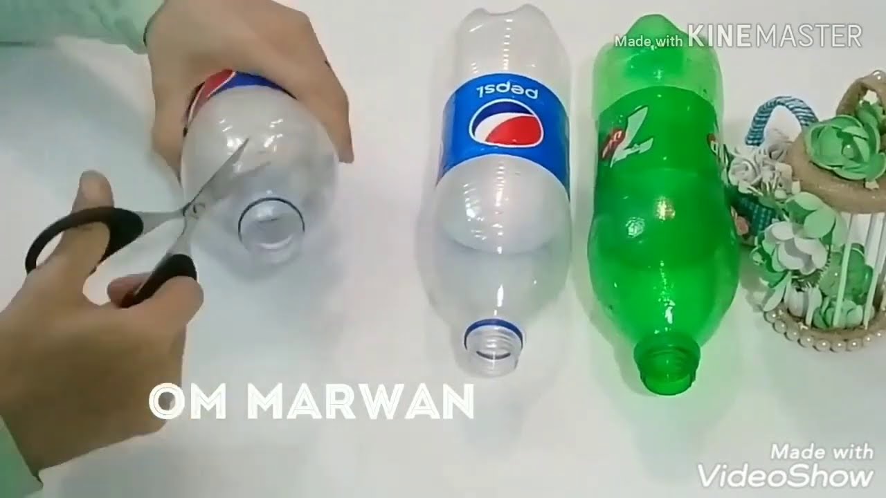 عندك اى ازازه (قاروره) بلاستيك فاضيه اوعى ترميها ادخلى بسرعه شوفى عملت ايه /اعاده تدوير البلاستيك