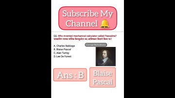 Mechanical Calculator Pascaline is discovered by????! #computer #study #shorts