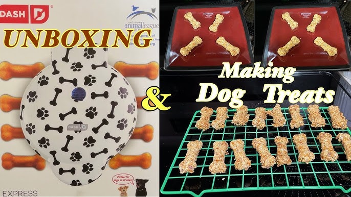 Dash Non-Stick Express Dog Treat Maker Makes 8 Treats with Recipe Book,  White