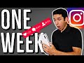 ONE WEEK Using the GaryVee $1.80 INSTAGRAM STRATEGY | Organic Instagram Growth