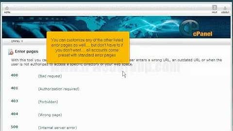 How to create custom error pages in cPanel by iPwebGroup.com