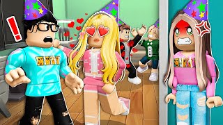 We Went To The POPULAR GIRL'S Party.. She Flirted With My BOYFRIEND! (Roblox Bloxburg)