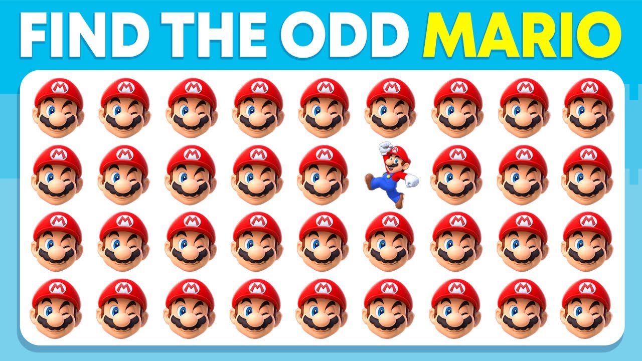 Find the ODD one Out: Super Mario Bros  Word Search Quiz Game! 🔍🍄 