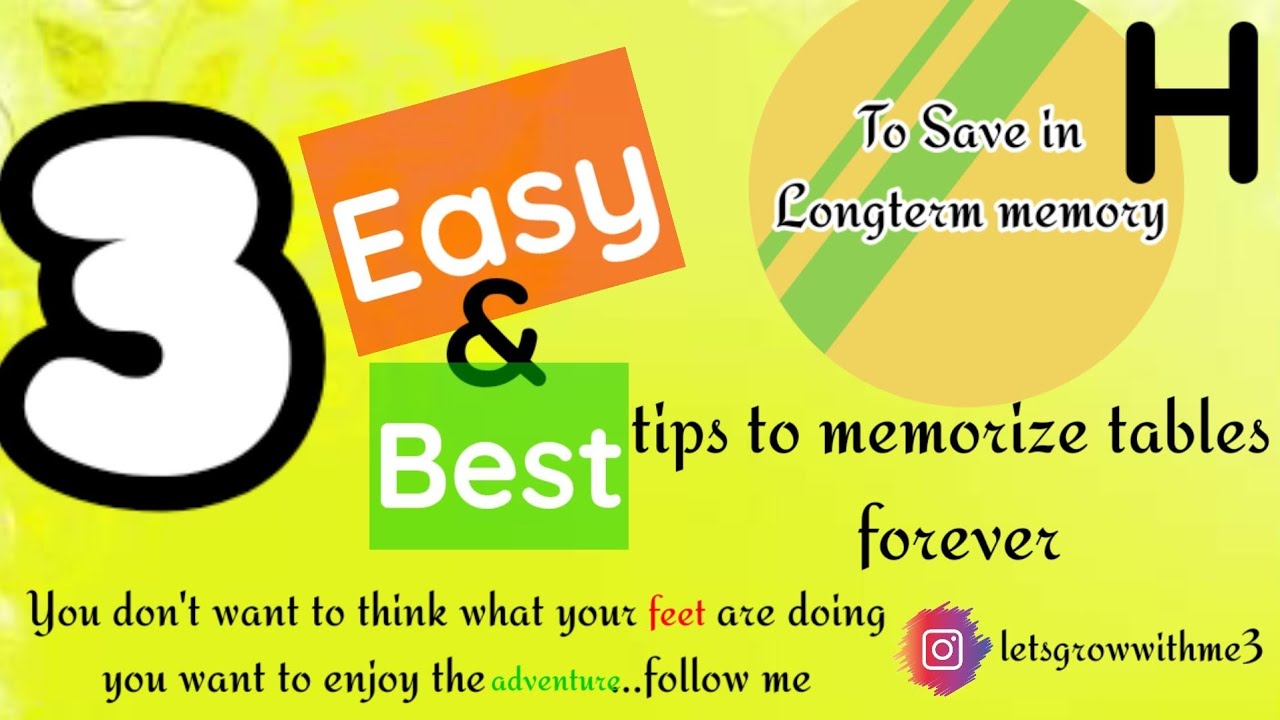 How To Memorize Multiplication Tables Forever Follow 3 Simple Easy And How To Memorize Multiplication Tables Forever Follow 3 Simple Easy And