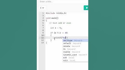 Lesson 10: C Programming - How to test to see if a number is ODD or EVEN using Modulus Operator.