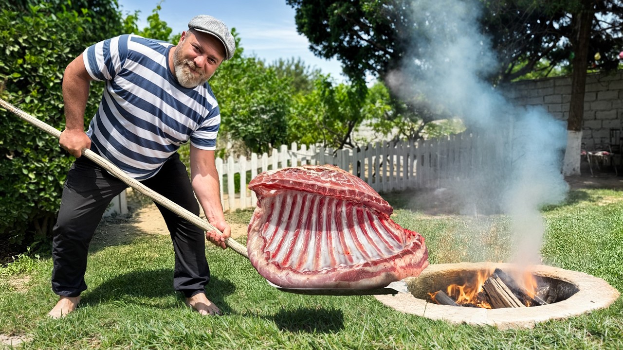 Roasting Very Juicy Ribs in a Pit! The Unbeatable Classic