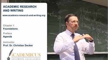 Academic research and writing – Chapter 1 Foundations – Unit 0 Agenda