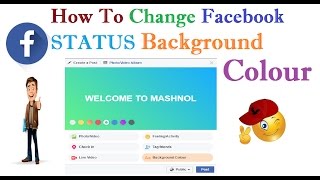 How To Add/Change Facebook Status BACKGROUND COLOR screenshot 1