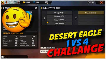 FREE FIRE || 1 V/S 4 🔥⚡||CLASH SQUAD || ONLY DESERT EAGLE CHALLENGE ||   [ ABHISHEK YT ] OP GAMPLAY