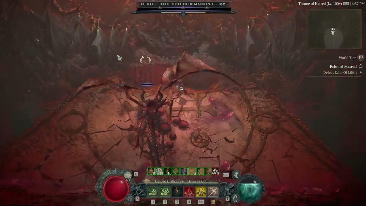 Bonespear necro vs uber lilith daiblo 4 season 3 - YouTube