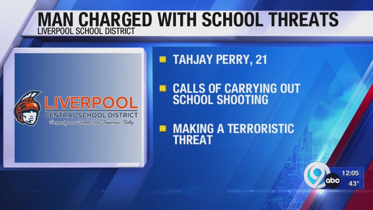 Man arrested for making terroristic threats to Liverpool schools - YouTube