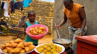 Easy Soft Mandazi and Tasty Potatoes Stew | African Home Cooking, countryside living