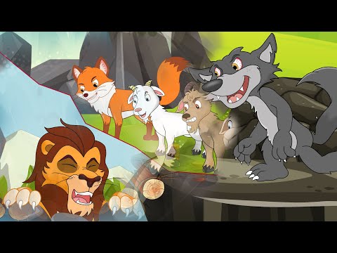 فيلم الأنيميشن - الماعز الصغيرة والذئب والأسد الشرير - #قصص_اطفال #قصص_اطفال_قبل_النوم #رسوم_متحركة