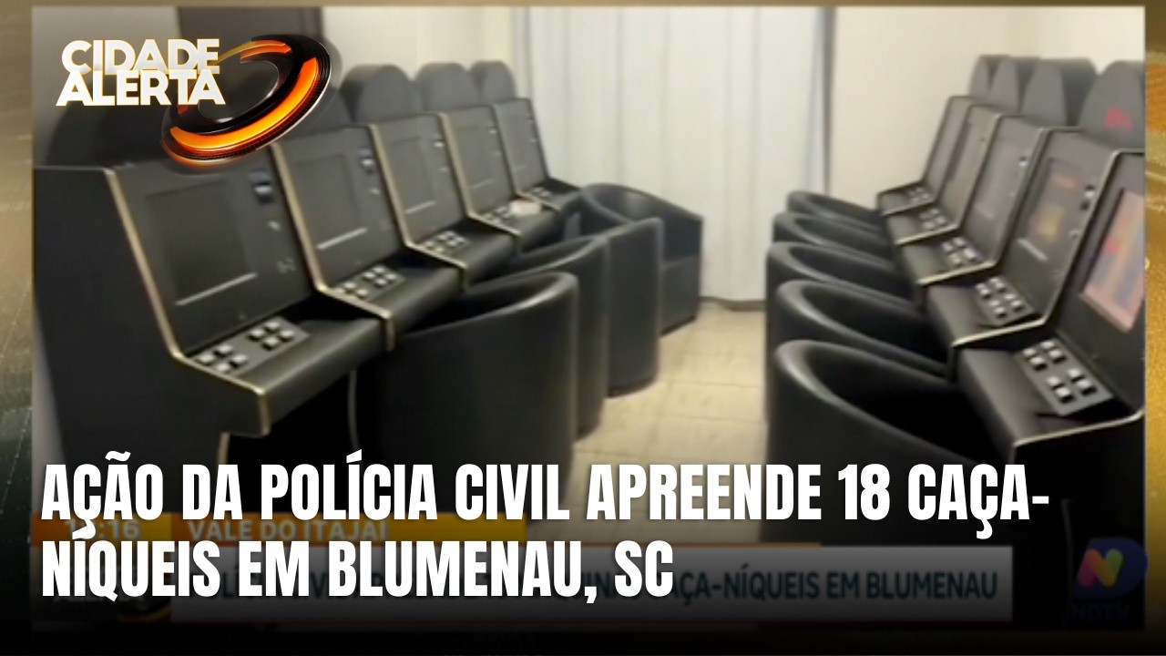 Polícia Civil apreende 18 máquinas e dinheiro em residência de Blumenau