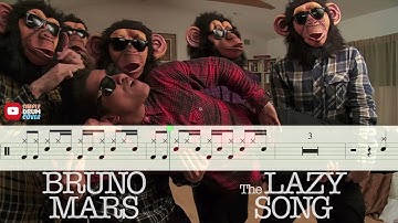THE LAZY SONGS - BRUNO MARS ⎪Easy Drum for beginners | Drum Score⎪Drum Sheet Music |