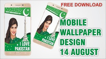 How to make mobile wallpaper for 14 august in coreldraw