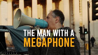 THE MAN WITH A MEGAPHONE: Danny Shine the Anti-Natalist and public disrupter in London City centre