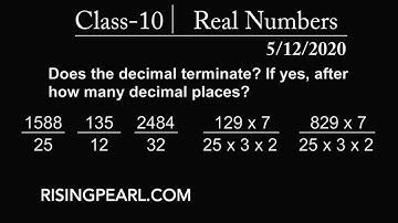 Terminate or Not? How many decimal places? (CBSE Class-10 Daily Videos)