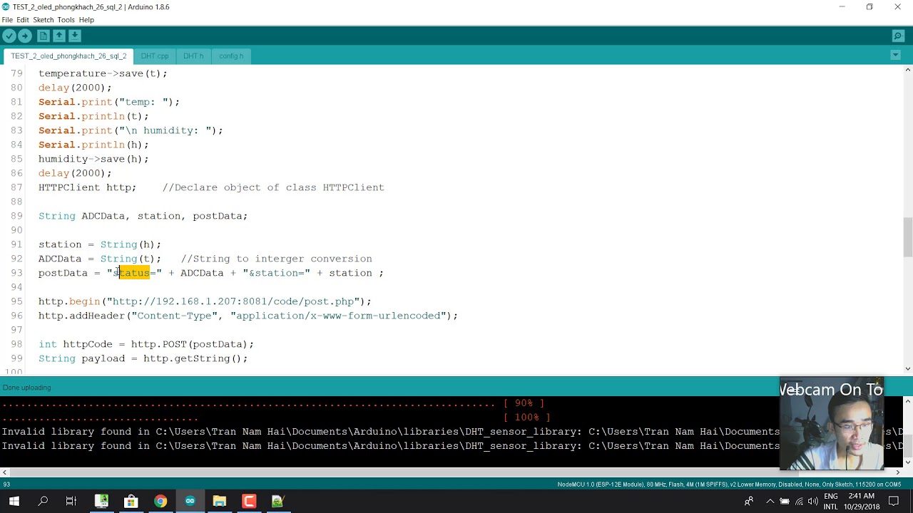 ESP8266 - NODEMCU - ARDUINO - MYSQL - SENSORS - YouTube