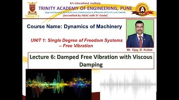 Lecture 6 Damped Free Vibration with Viscous Damping