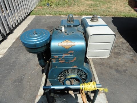 Antique 1958 Winco Generator Briggs Model 23a Start And Run Part 2 1958 Winco Generator Briggs Model 23a