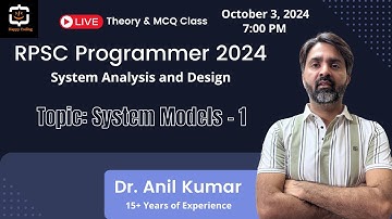 1. System Models | System Analysis & Design | RPSC Programmer 2024 | SAD by Anil Sir | Happy Coding