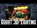 Learning godot 4x  3d lighting and shadows global illumination world environments tutorial