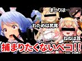 ぺこらのお尻を追いかけるねねわたと、そこに立ちはだかる夏色まつり【ホロライブ切り抜き/桃鈴ねね/角巻わため/兎田ぺこら】